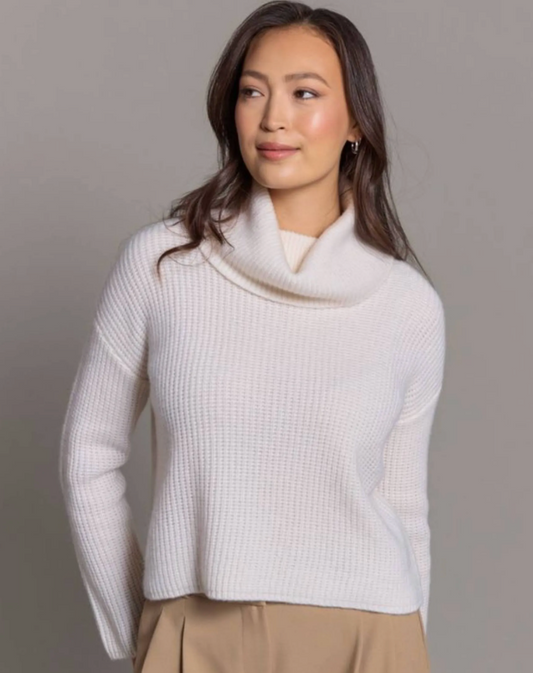 Alashan 100% Cashmere Greer Shaker Turtleneck Sweater