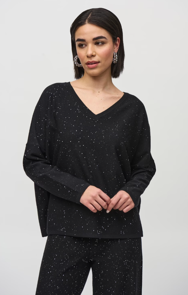 Joseph Ribkoff V-neck Jewel Embellished Pullover Style 244921