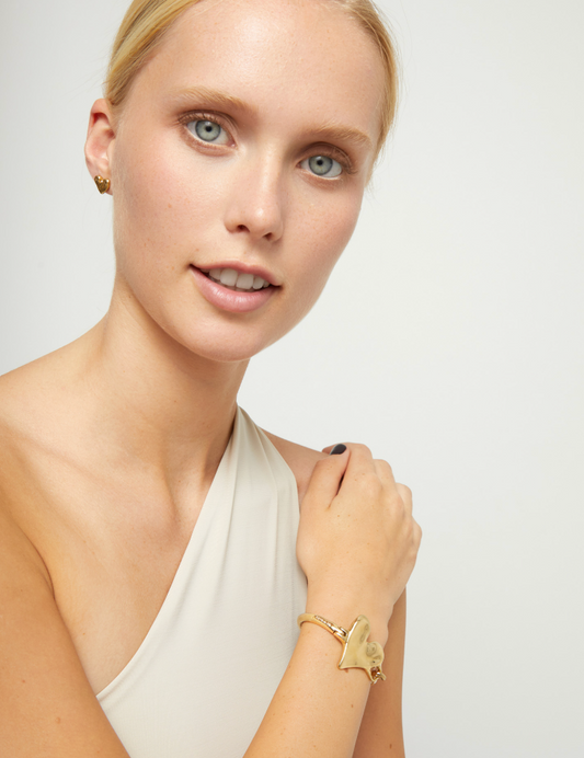 UNO de 50 Semi-rigid bracelet with heart detail