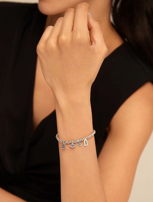 UNO de 50 Beaded bracelet with charms