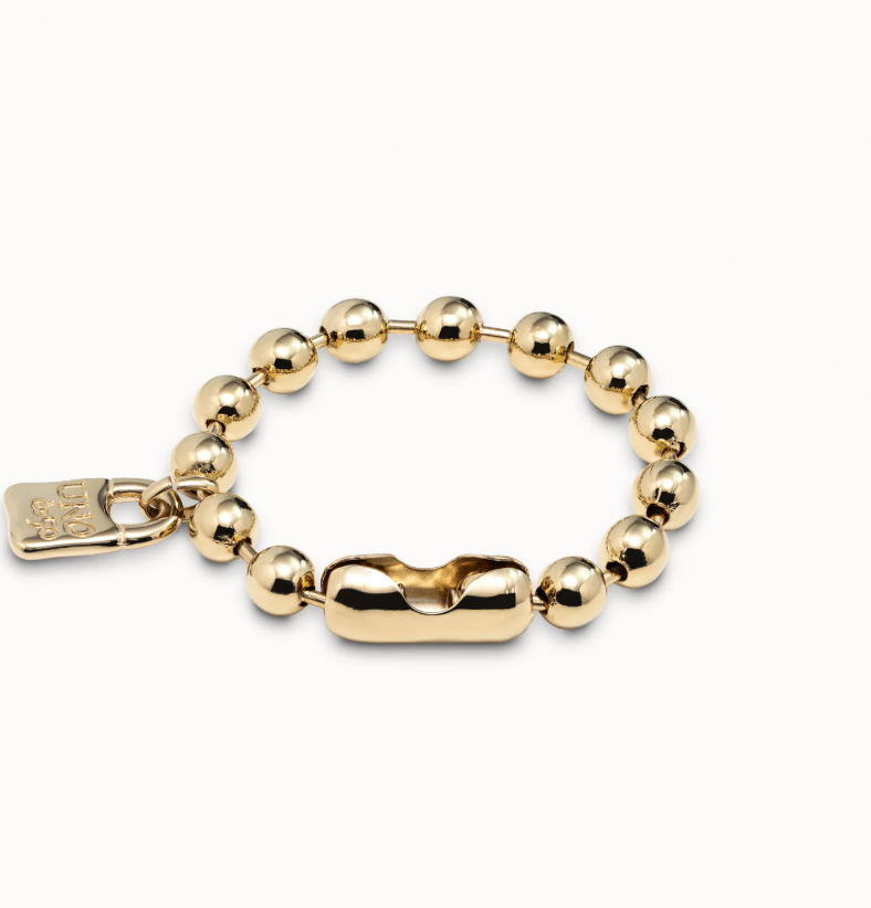UNO de 50 Beaded bracelet with a padlock charm