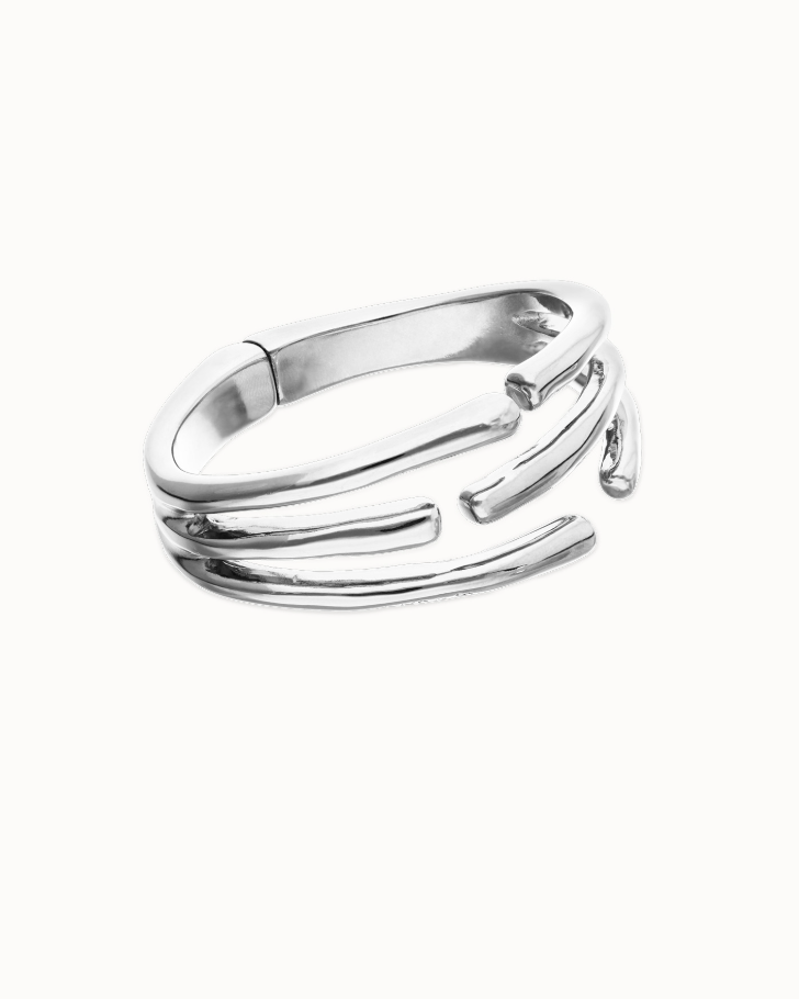 UNO de 50 Bangle bracelet with multiple intertwined organic shapes