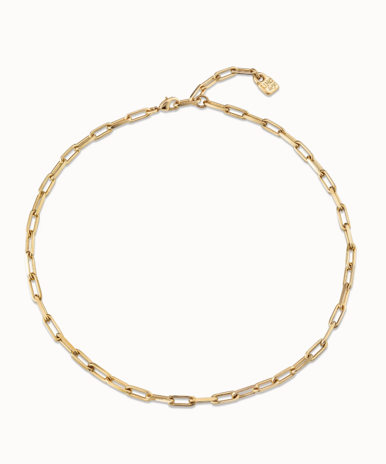 UNO de 50 Short link chain charm necklace
