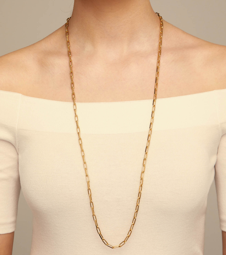 UNO de 50 Long link chain charm necklace