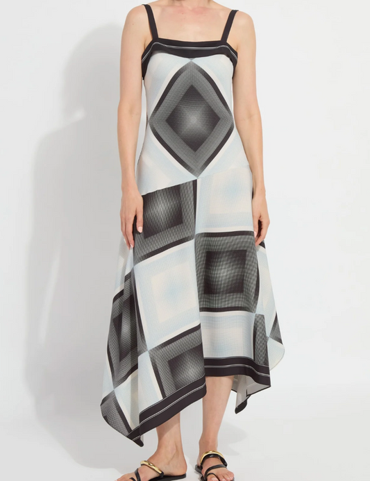 LYSEE SARAI HANDKERCHIEF ASYMMETRIC DRESS