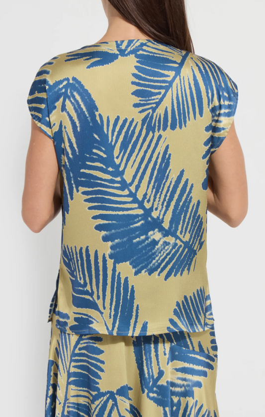 LYSSE Catriona Tulip Sleeve Printed Top