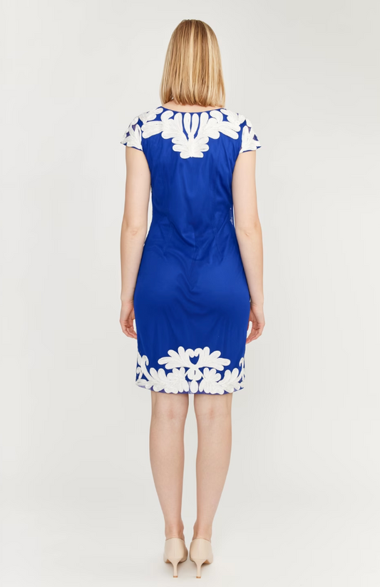 Frank Lyman Embroidered Floral Bodycon Dress