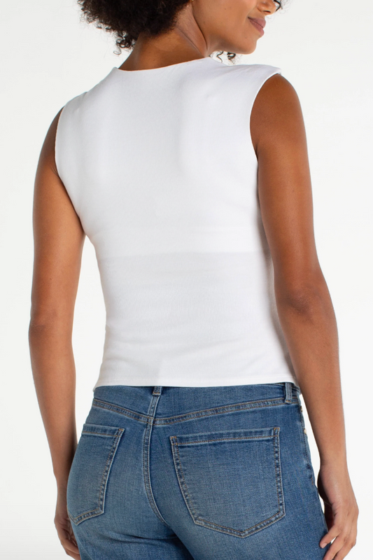 Liverpool Sleeveless Built-in Bra Knit Top