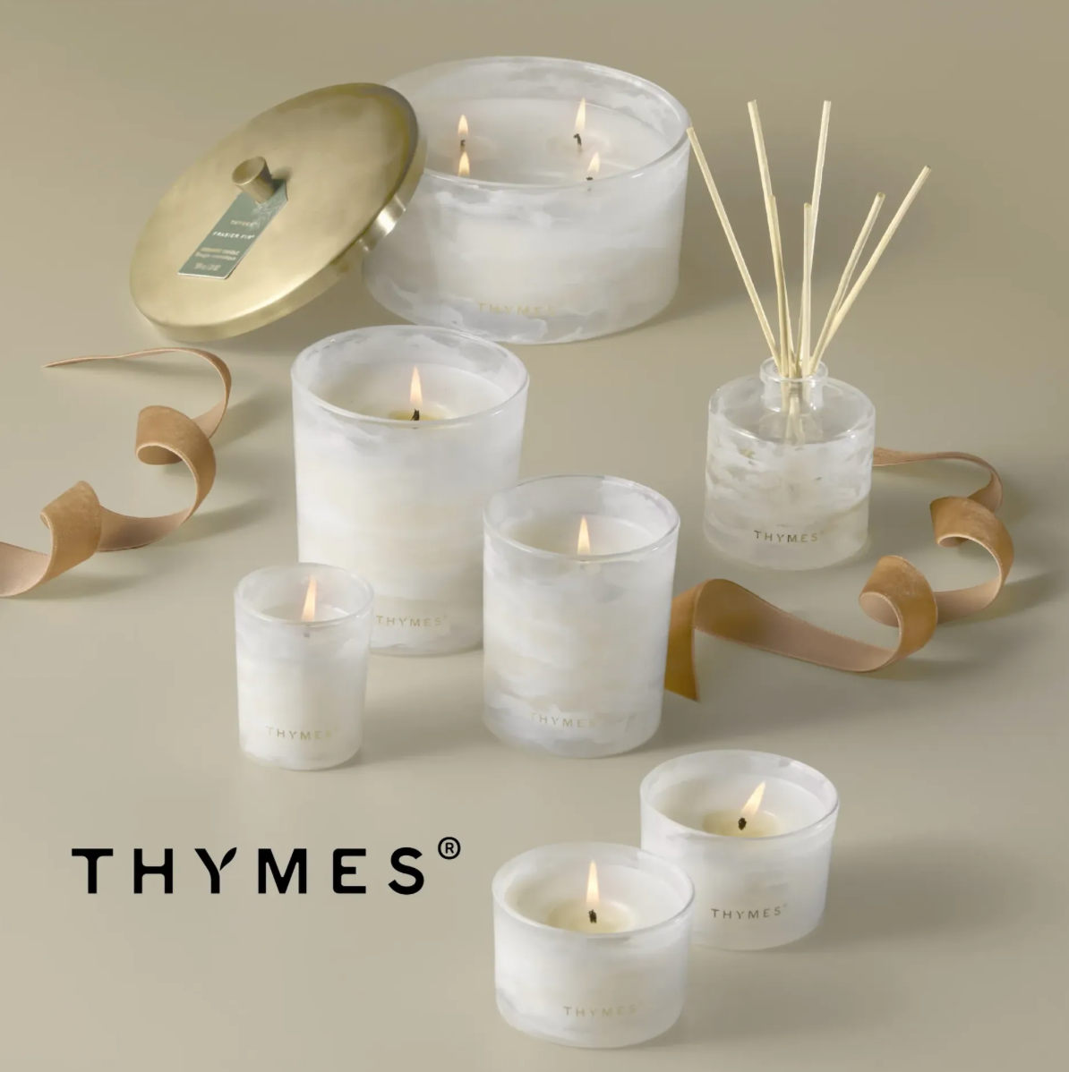 Thymes Frasier Fir Tidings 4-Wick Statement Candle