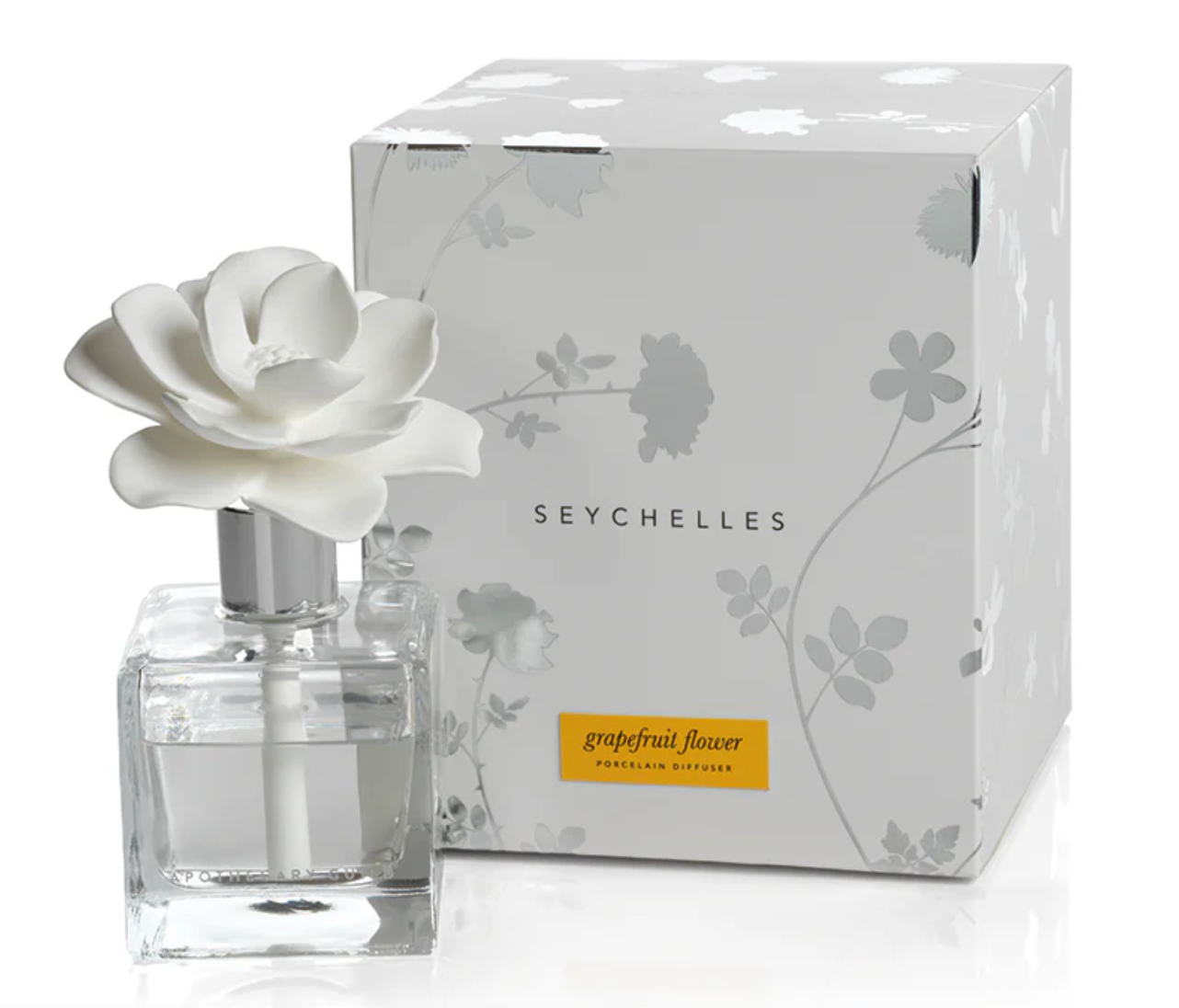 Zodax Apothecary Guild Seychelles Porcelain Diffuser Grapefruit Flower