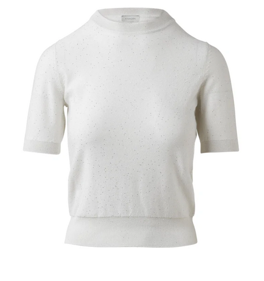 KINROSS Sequin Cap Sleeve Crew