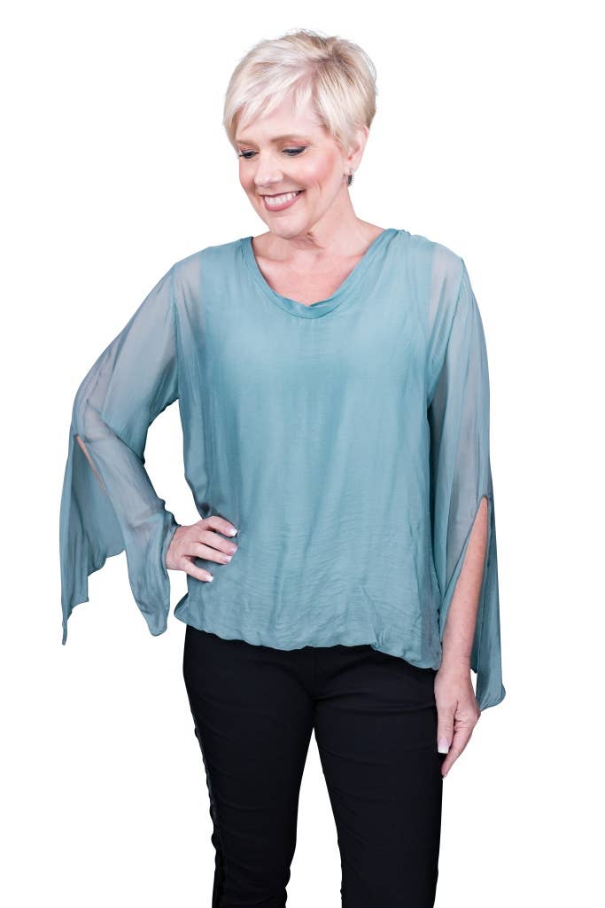 Tiffany Silk Butterfly Bottom Open Wrist (BLS218)