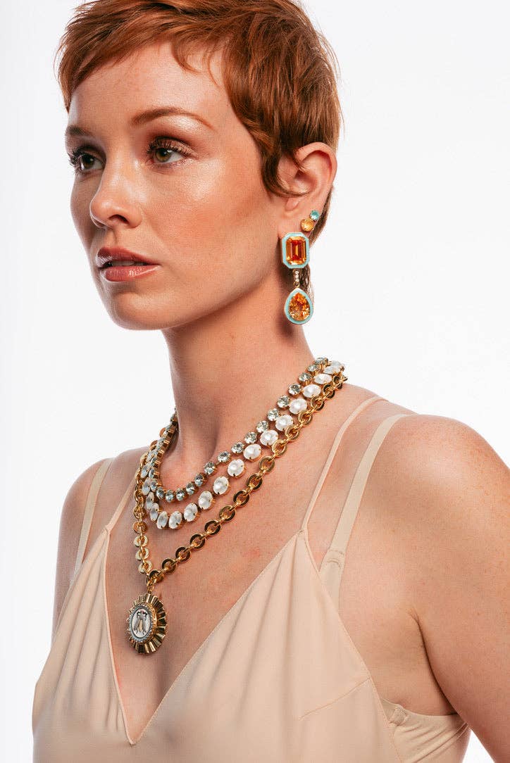 Tova The Sofia Necklace in White Matt
