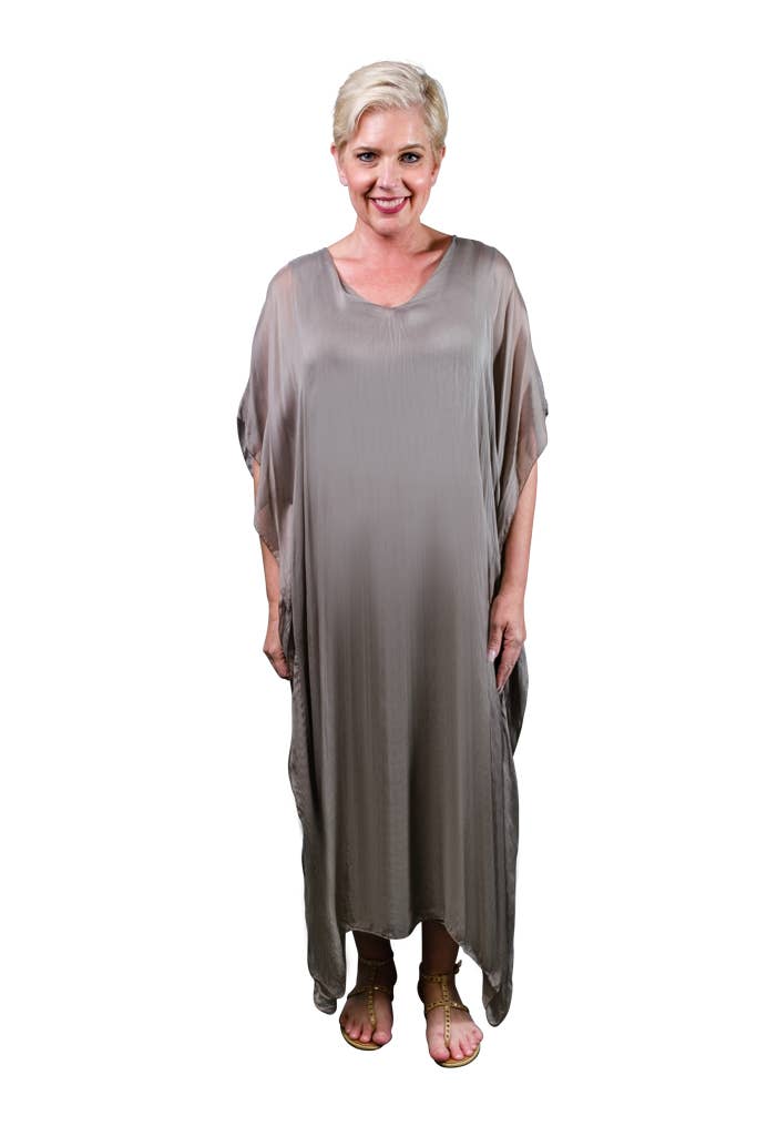 Helen Silk Kaftan Long Dress (DSS204)