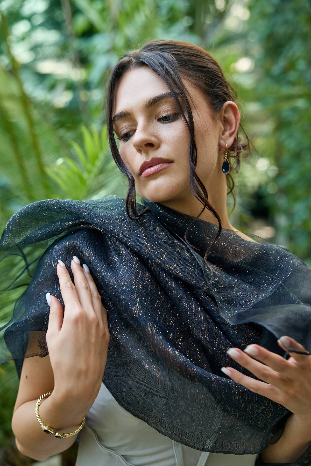 SAACHI - Sparkle Sheer Social Wrap Scarf