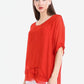 Adriana Silk Double Raw Edge Top (BQ209)