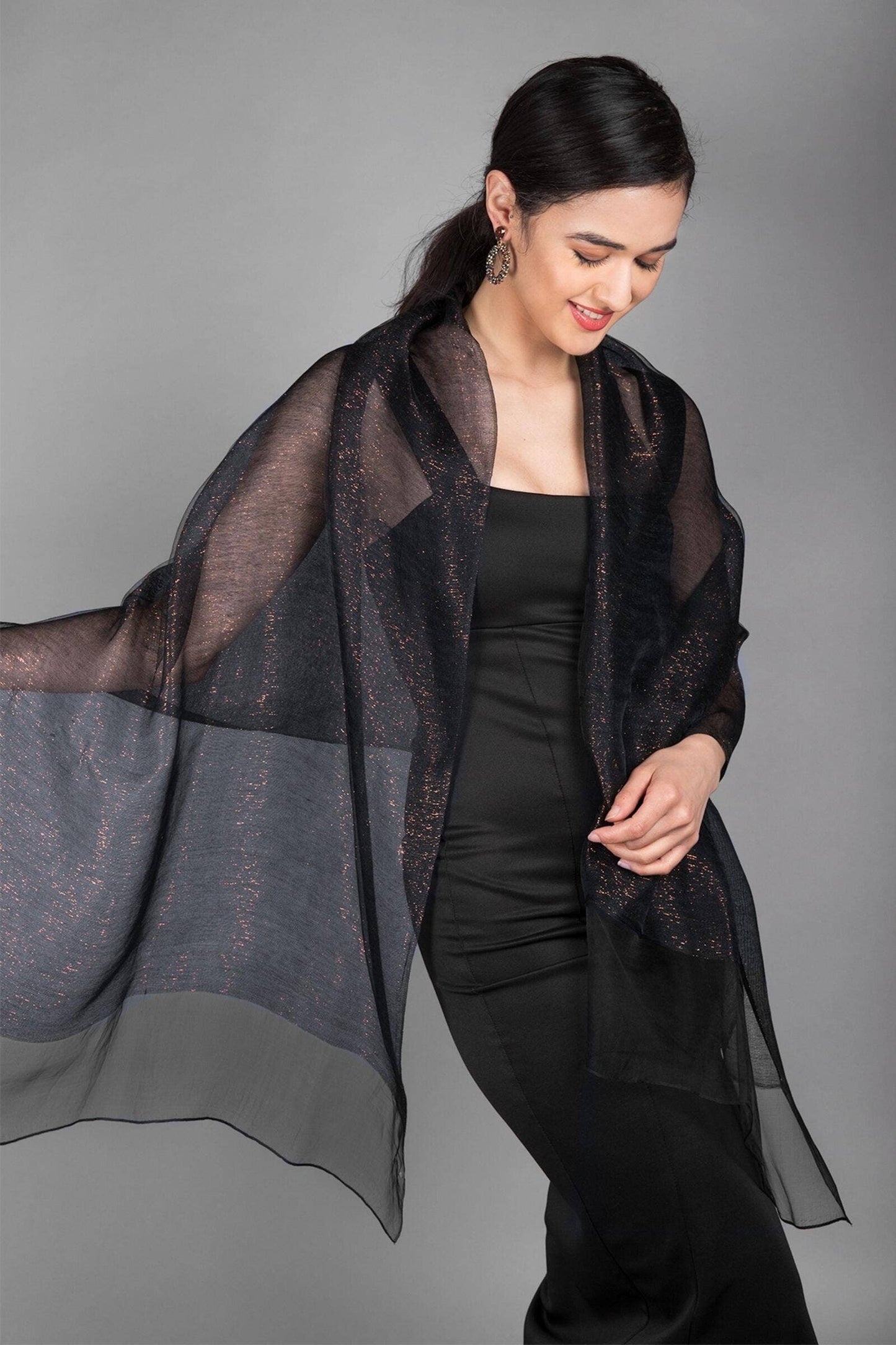 SAACHI - Sparkle Sheer Social Wrap Scarf