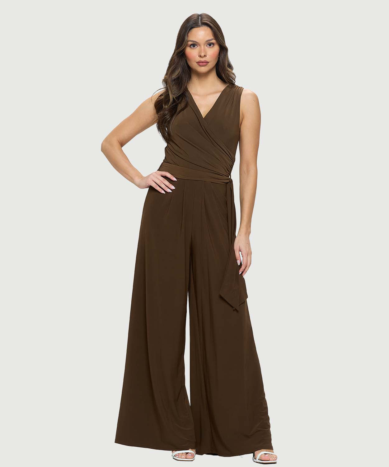 Last Tango Surplice Jumpsuit With Tie Waist
