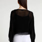 TINA Stephens Italy/Tees By Tina - Sofita 3/4 Sleeve Cropped Silk Kaftan (BQ200)