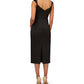 Aidan Mattox Stretch Mikado Boat Neck Sleeveless Sheath Gown