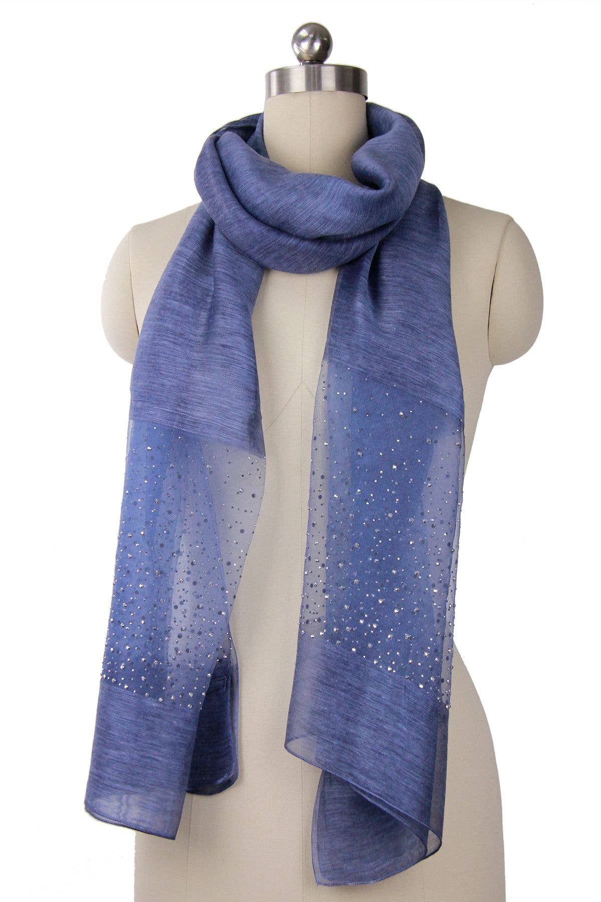 SAACHI - Star Gazer Wool Blend Sparkle Silk Scarf