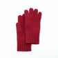Cashmere gloves with wide rib cuff