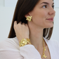 KARINE SULTAN - Botanical Butterfly Cuff - 24K Gold Plated