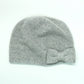Cashmere beanie with bow