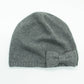 Cashmere beanie with bow