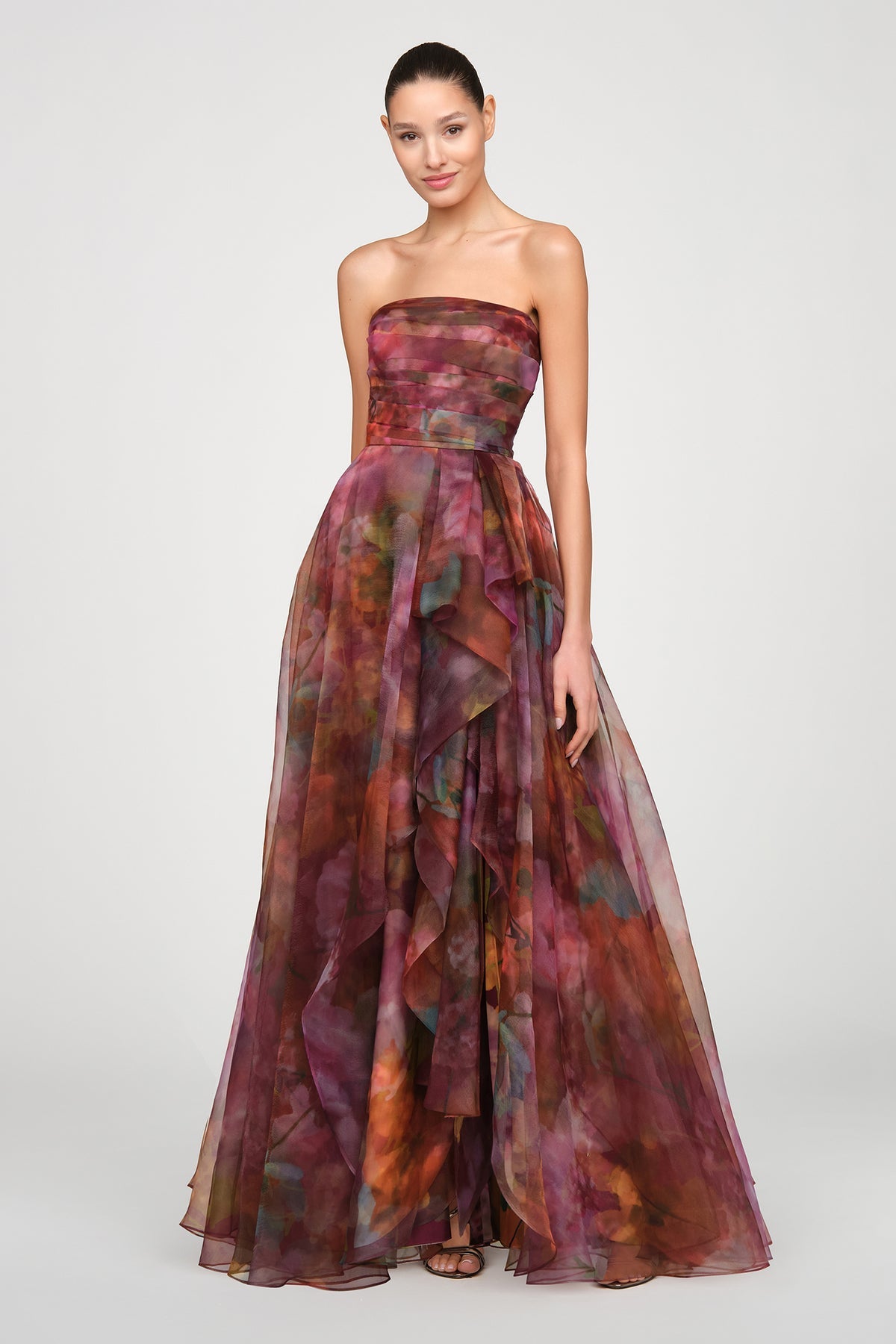 Theia Couture Fahreta Strapless Gown