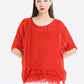 Adriana Silk Double Raw Edge Top (BQ209)