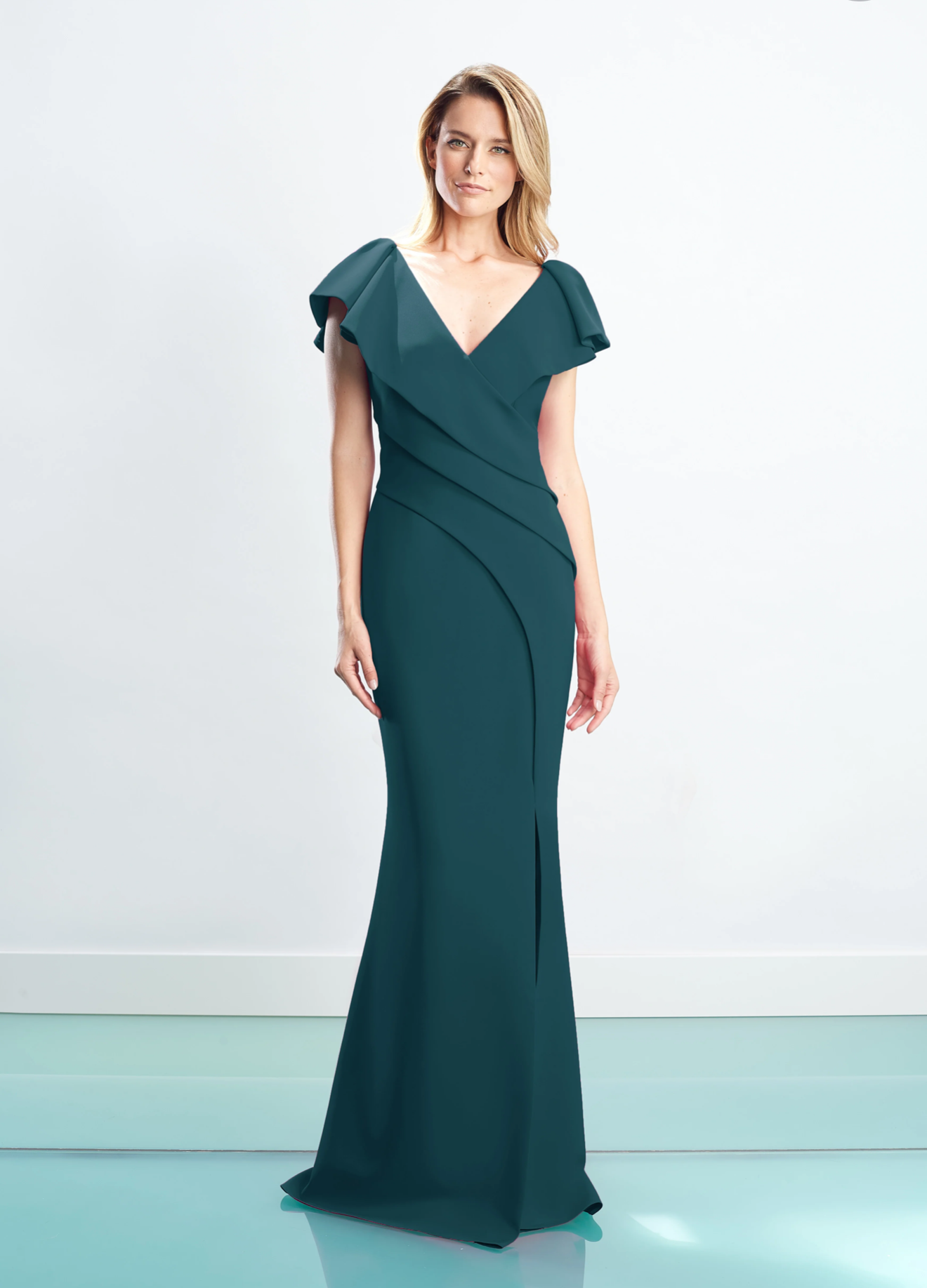Alexander by Daymor Cap Sleeve Evening Gown