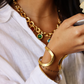 KARINE SULTAN - Minimalist Split Cuff - 24K Gold Plated