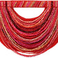 Ruby Chic Draped Beads with Straight Handle Handbag