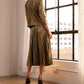 Jinna Stretch Shimmering Pleated Skirt