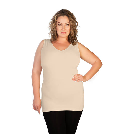 Skinnytees - Plus V Neck Tank