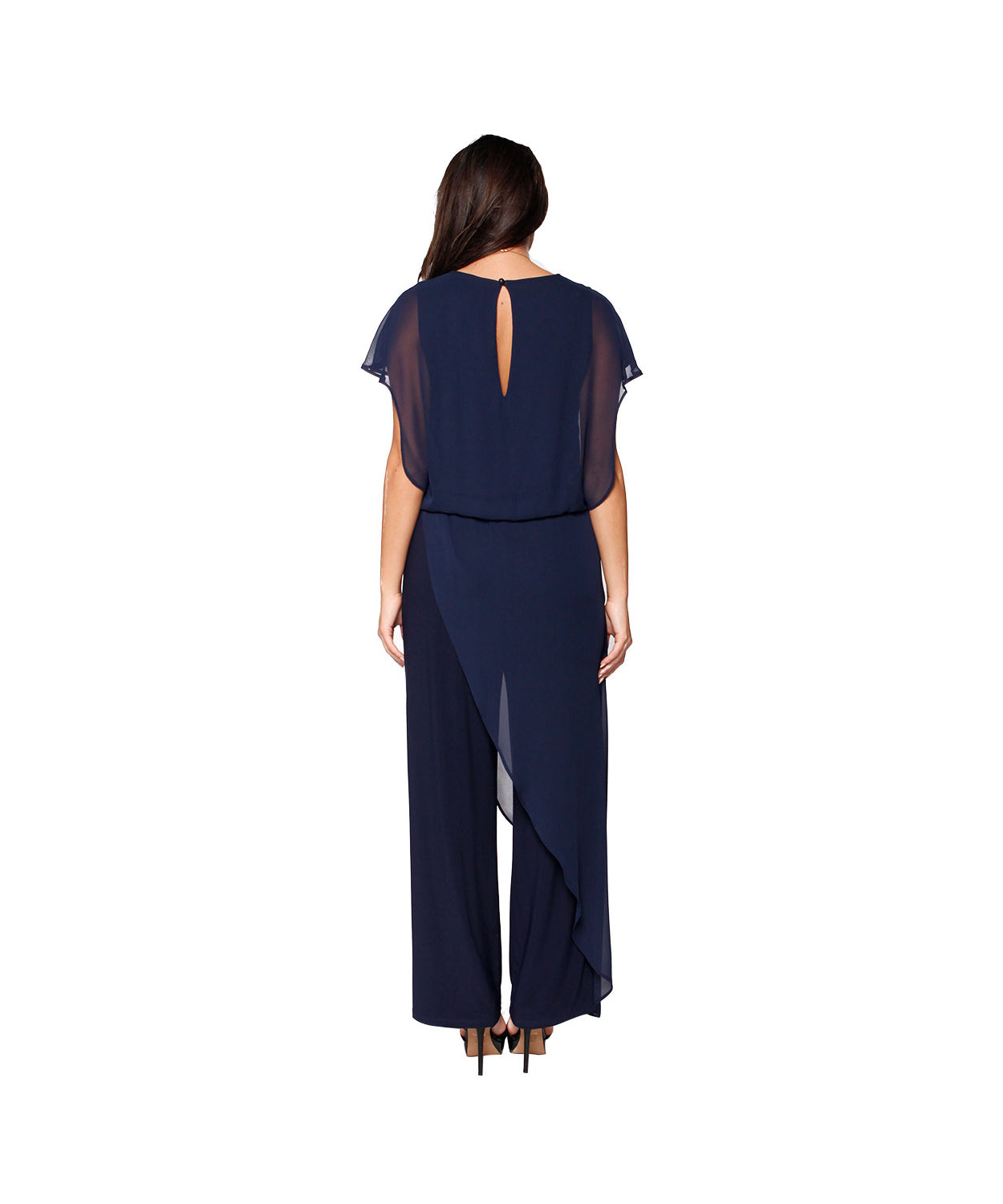 Last Tango Chiffon Overlay Jumpsuit