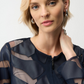 Joseph Ribkoff Sheer Zipper Formal Top
