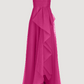 Theia Couture Teresa Strapless Draped Gown