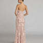 Mac Duggal Pink Embellished Lace Strapless Sweetheart Gown
