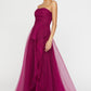 Theia Couture Teresa Strapless Draped Gown