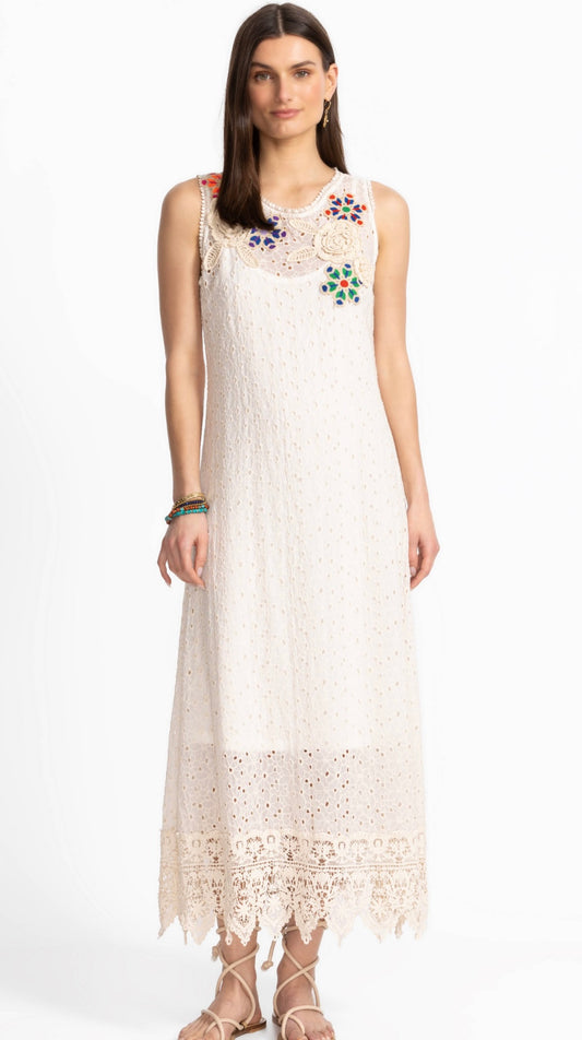 Johnny Was NYDIA APPLIQUE DRESS