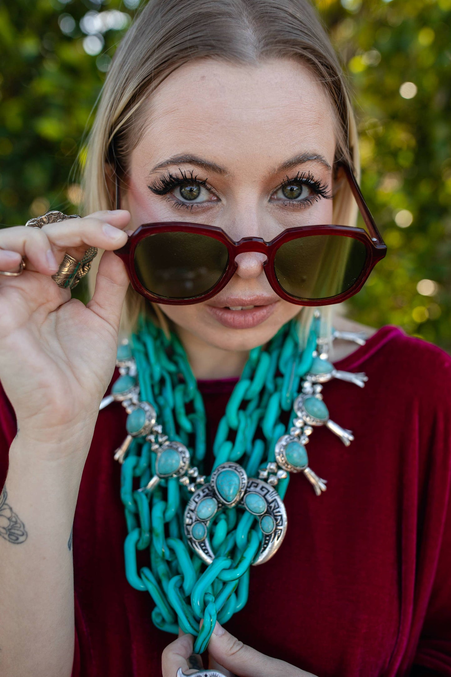 Jennifer Grace Zandra Silk Velvet Scarf Top