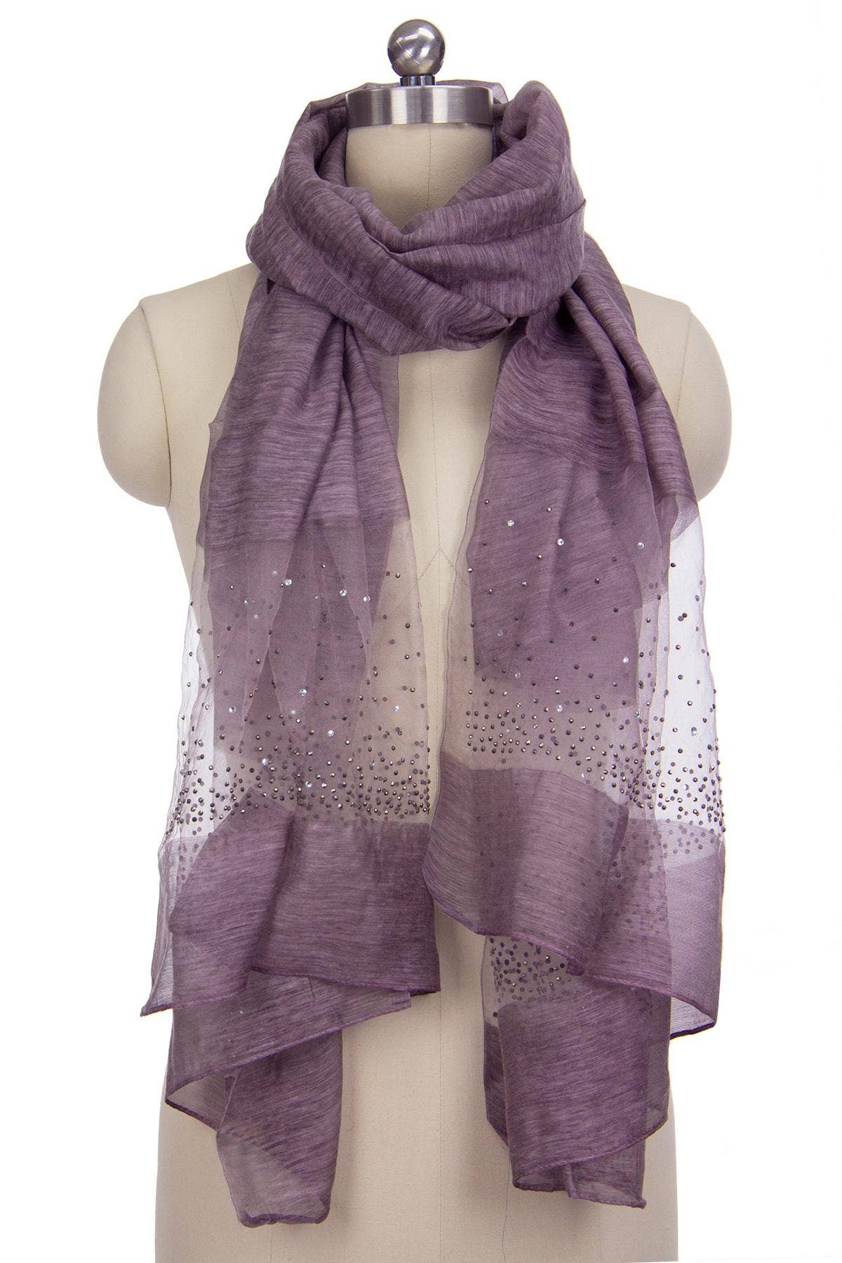 SAACHI - Star Gazer Wool Blend Sparkle Silk Scarf