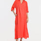 TINA Stephens Italy/Tees By Tina - Fernanda Open Collar Linen Dress (DQ107)