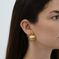 KARINE SULTAN - Parchment Texture Hoops - 24K Gold Plated