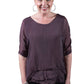 Adriana Silk Double Raw Edge Top (BQ209)