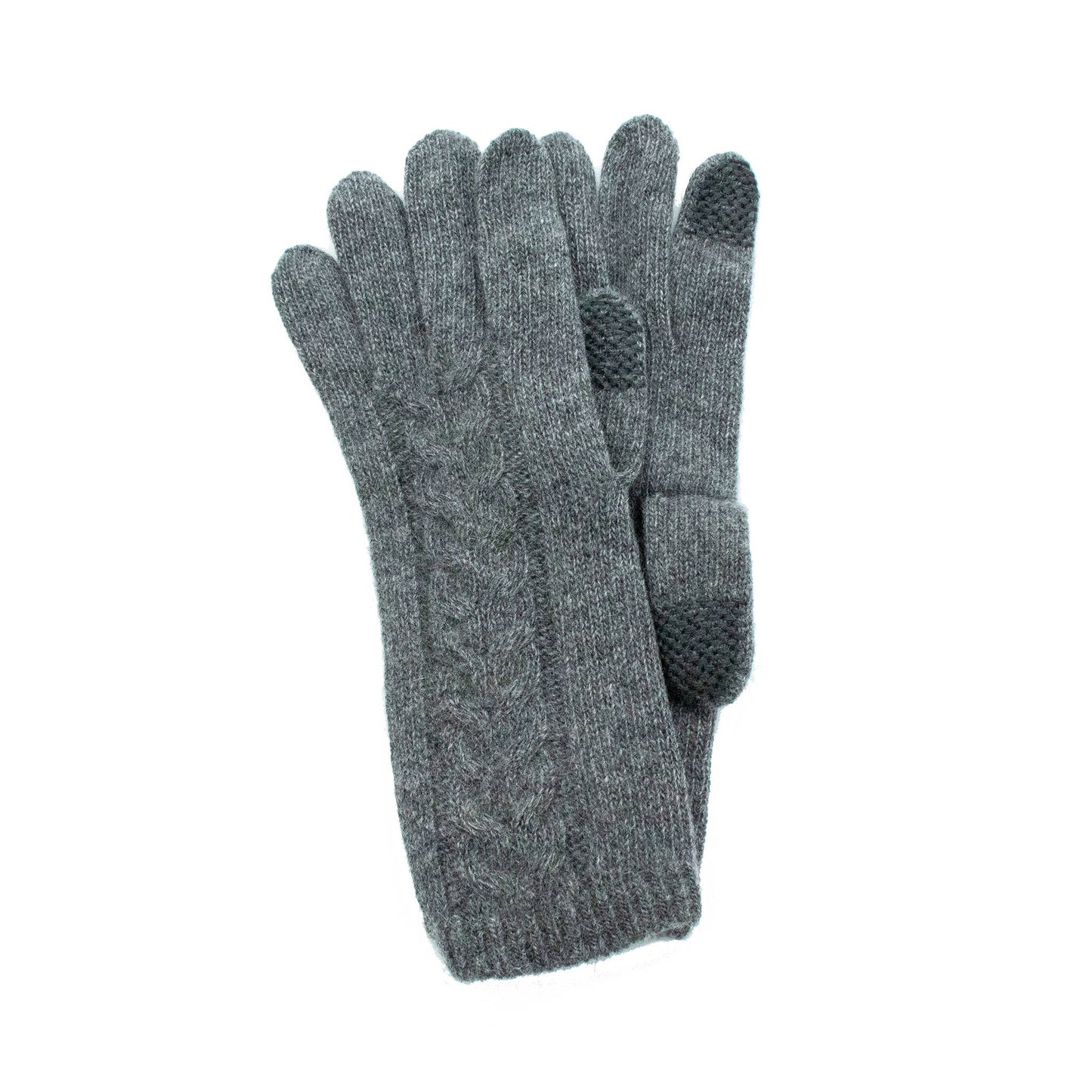 Cashmere Tech gloves with cables