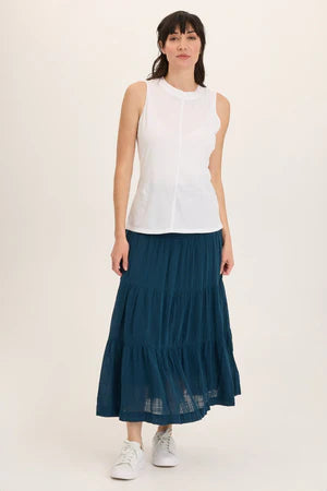 XCVI Abyss  Gauze Tiered Skirt