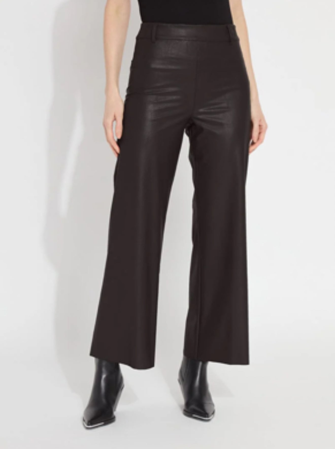 LYSSE Hi Waist Vegan Leather Wide Leg